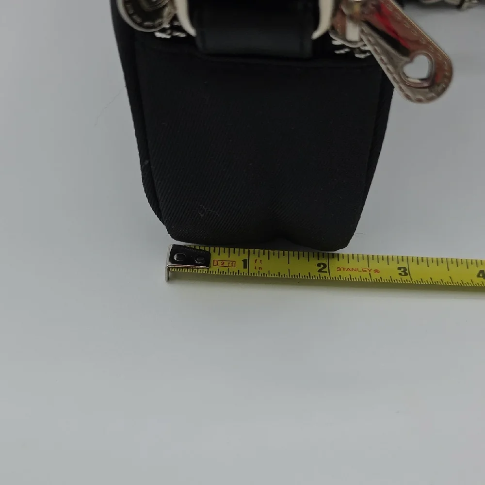 Brighton Black Crossbody Bag with Red Accents